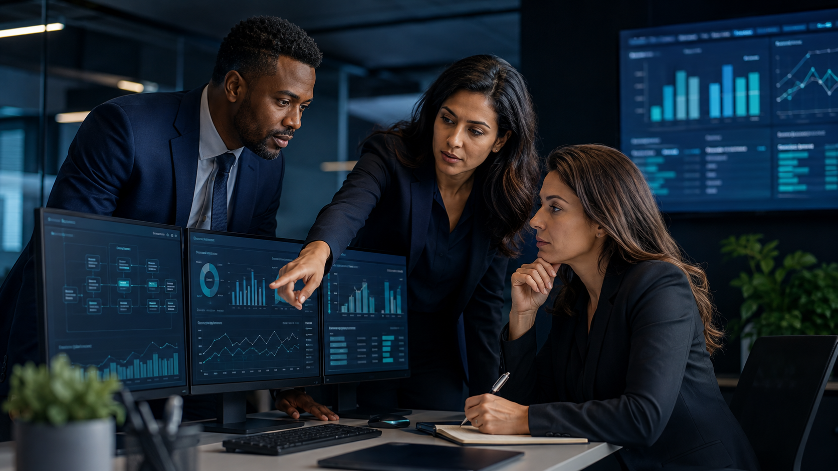 denial management in medical billing team reviewing an eight-step claim denial workflow